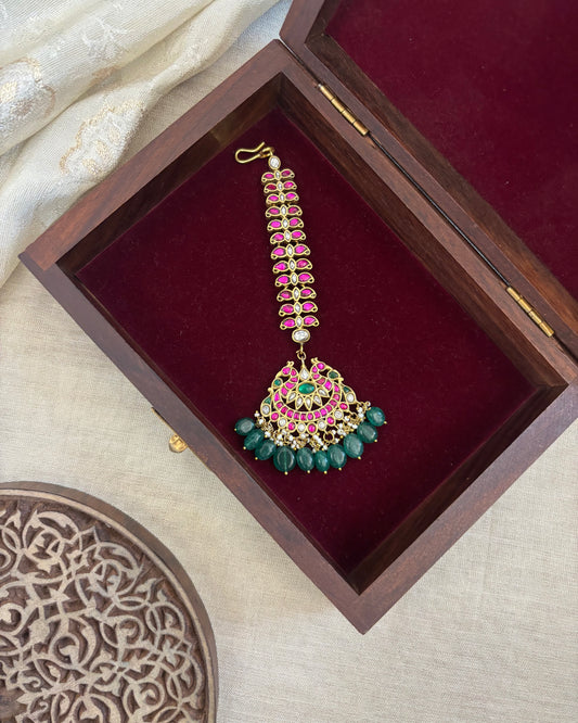 Floral Jadau Kundan Maang Tikka | MT302