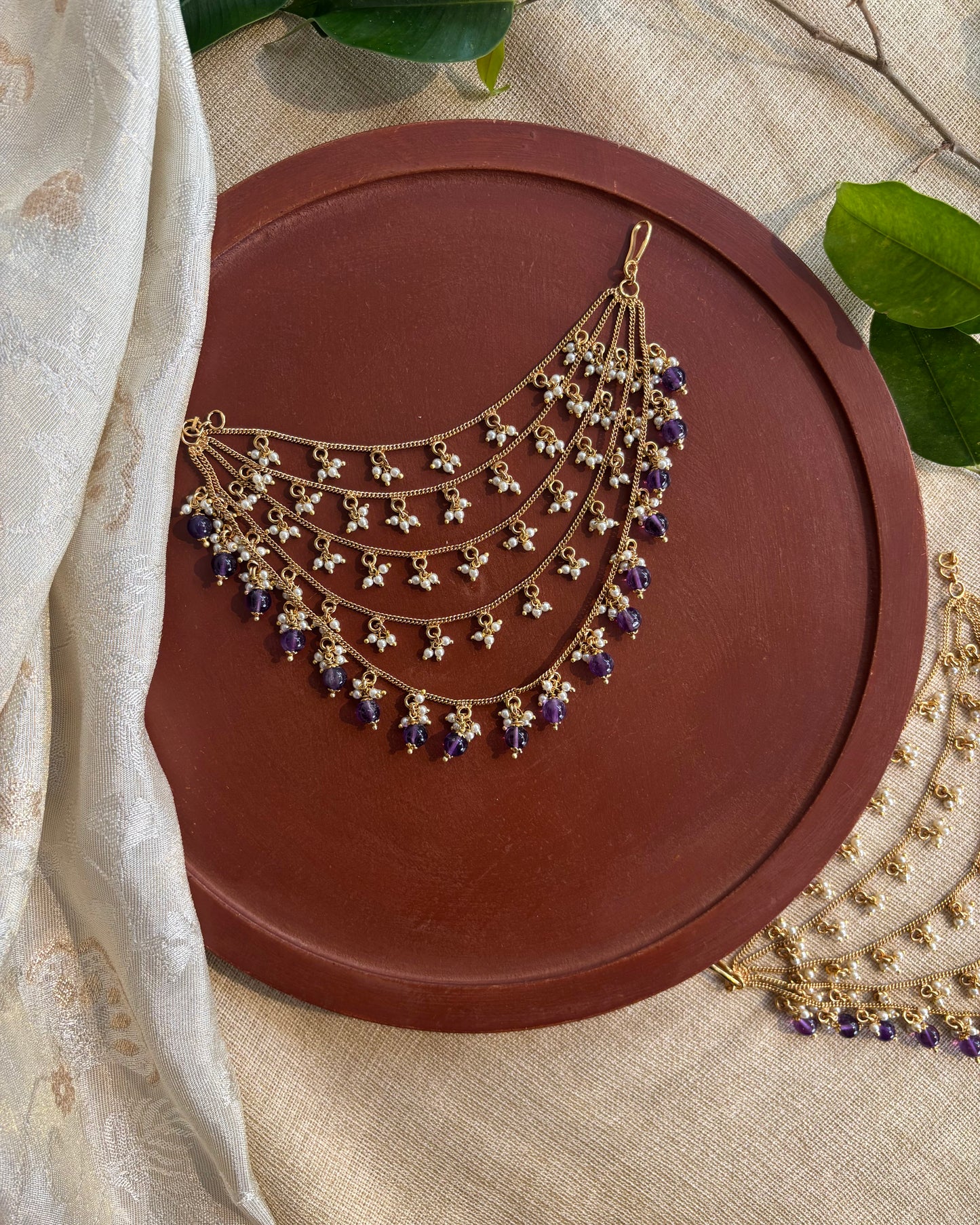 Five-Layer Minimal Antique Ear Chain | EC131