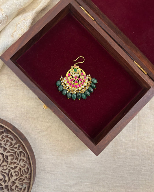 Floral Jadau Maang Tikka | Multi Colour | MT297