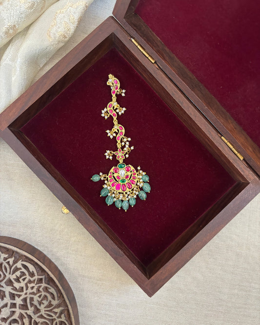 Floral Jadau Kundan Maang Tikka | MT295