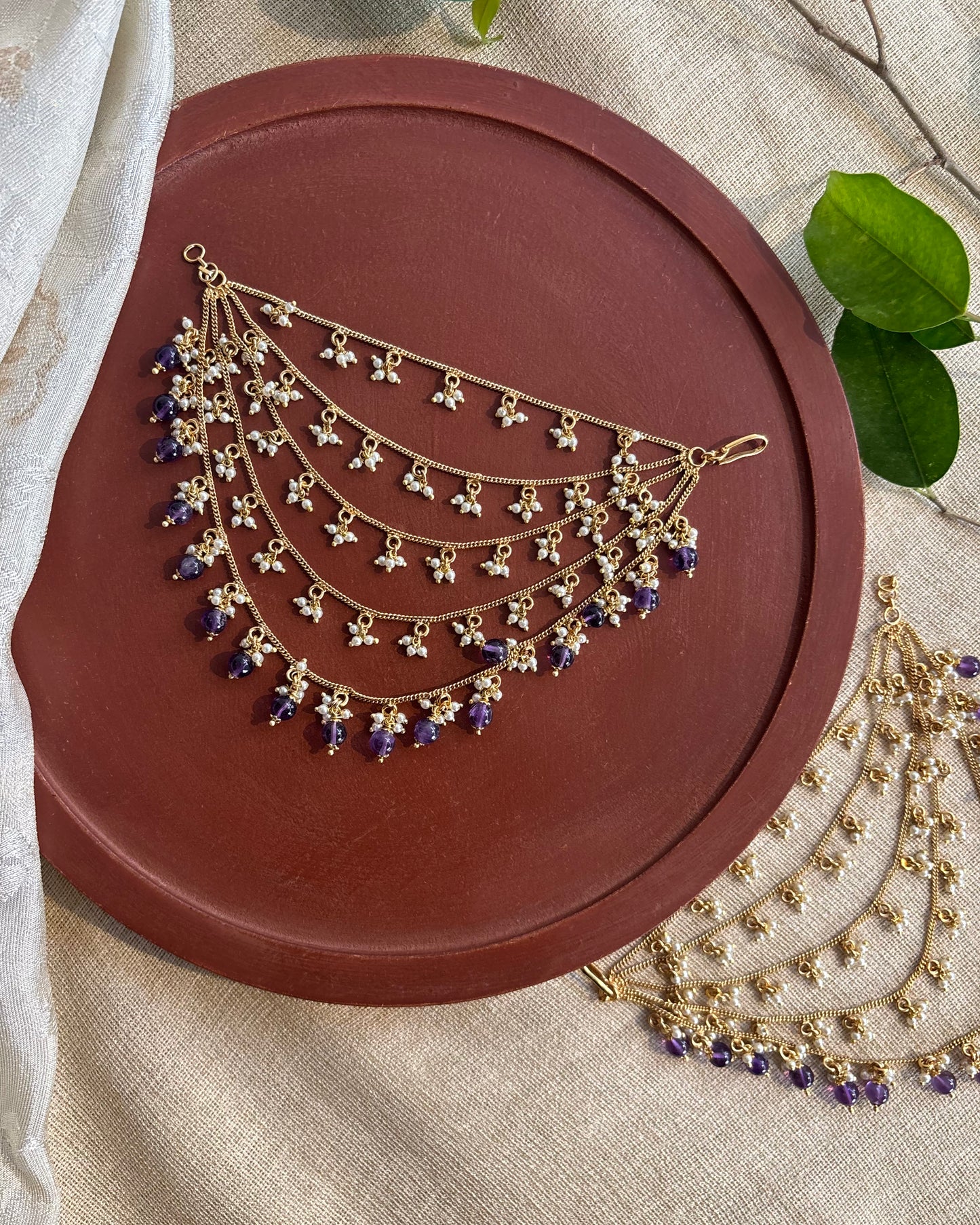 Five-Layer Minimal Antique Ear Chain | EC131