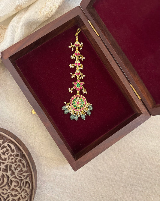 Floral Jadau Kundan Maang Tikka | MT303