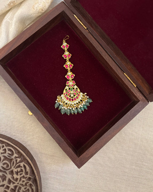 Floral Jadau Kundan Maang Tikka | MT301
