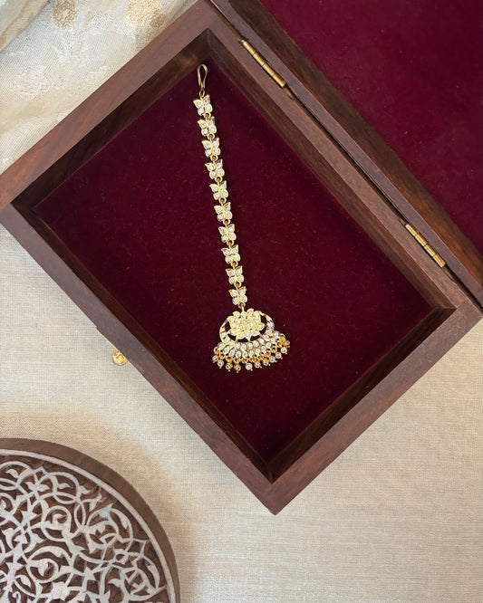 Vintage Impon Floral Maang Tikka | MT299