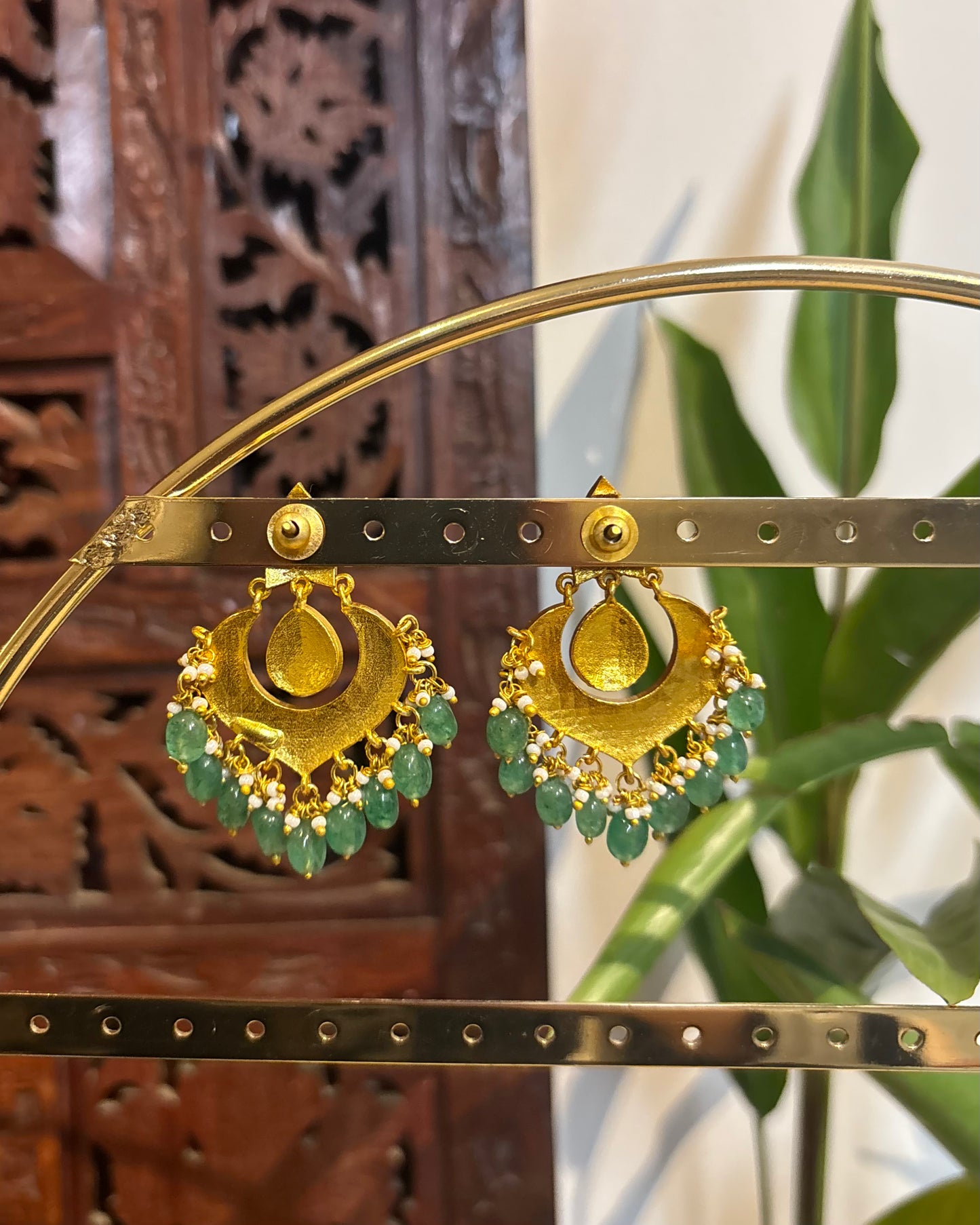 Floral Statement Multicolor Jadau Kundan Earrings | ER150