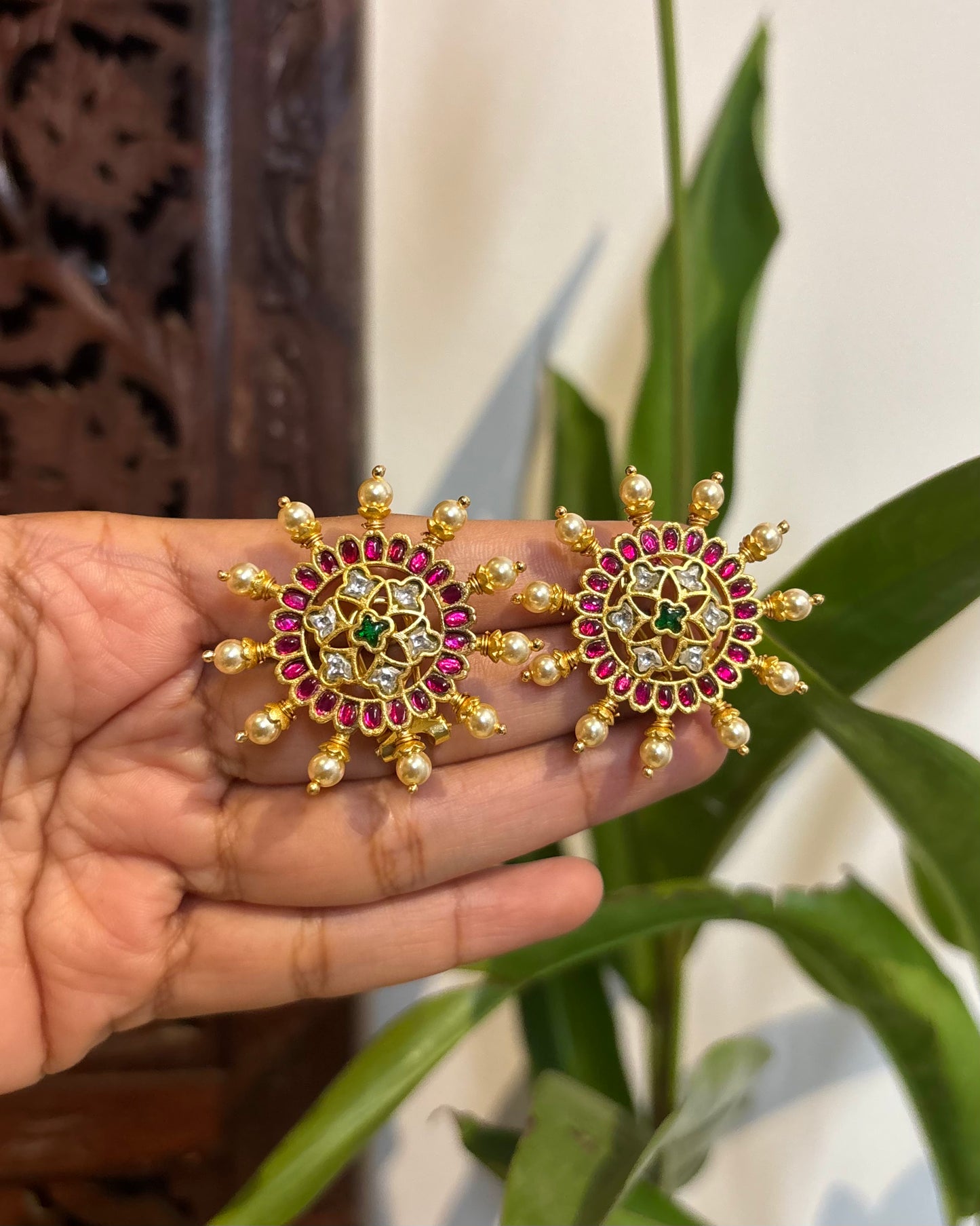 Multicolor Statement Floral Stud Earrings | ER160