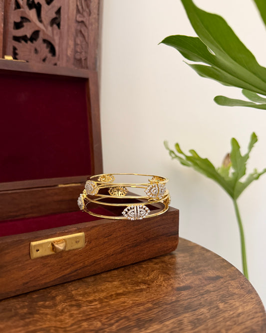 Interchangeable Kundan Bangles | 12 Colour Set | BA106 | BA107 | BA108