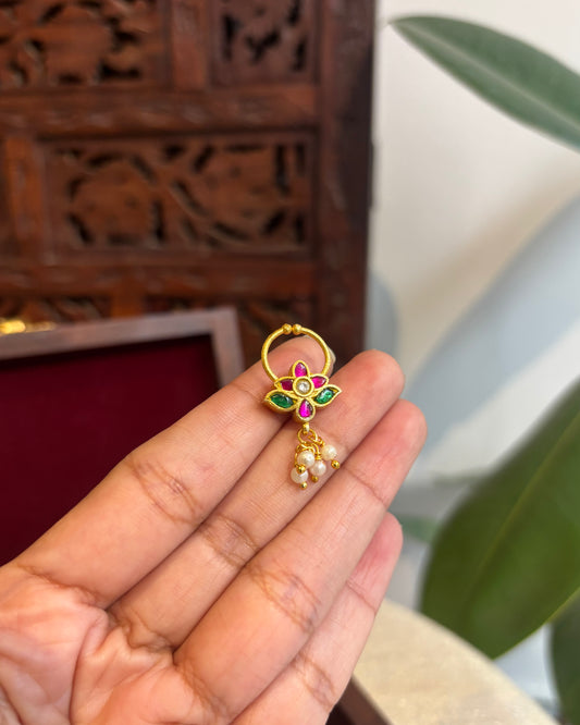 2-in-1 Reversible Jadau Kundan Nosepin | NP111