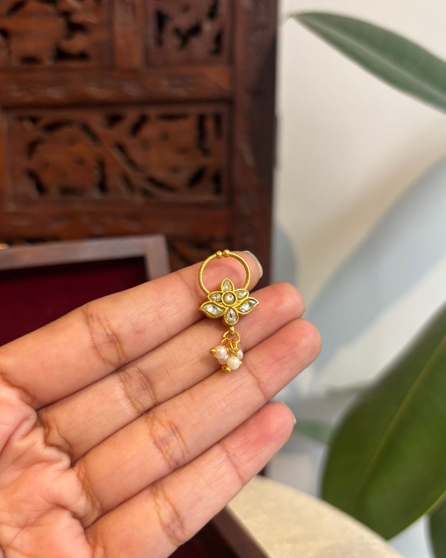 2-in-1 Reversible Jadau Kundan Nosepin | NP111