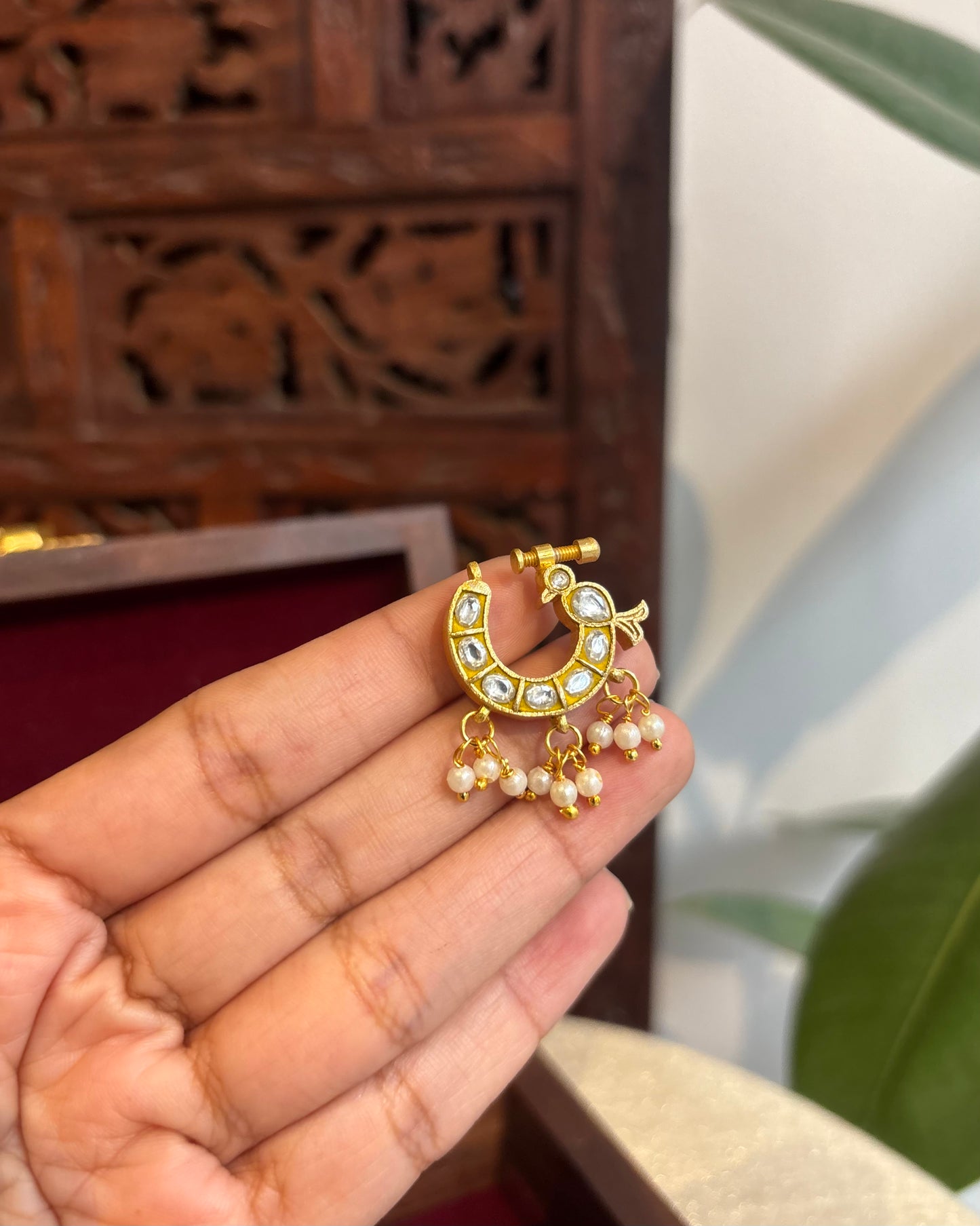 2-in-1 Reversible Jadau Kundan Nosepin | NP112