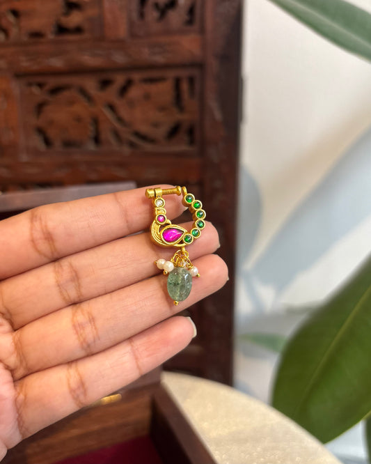 2-in-1 Reversible Jadau Kundan Nosepin | NP115