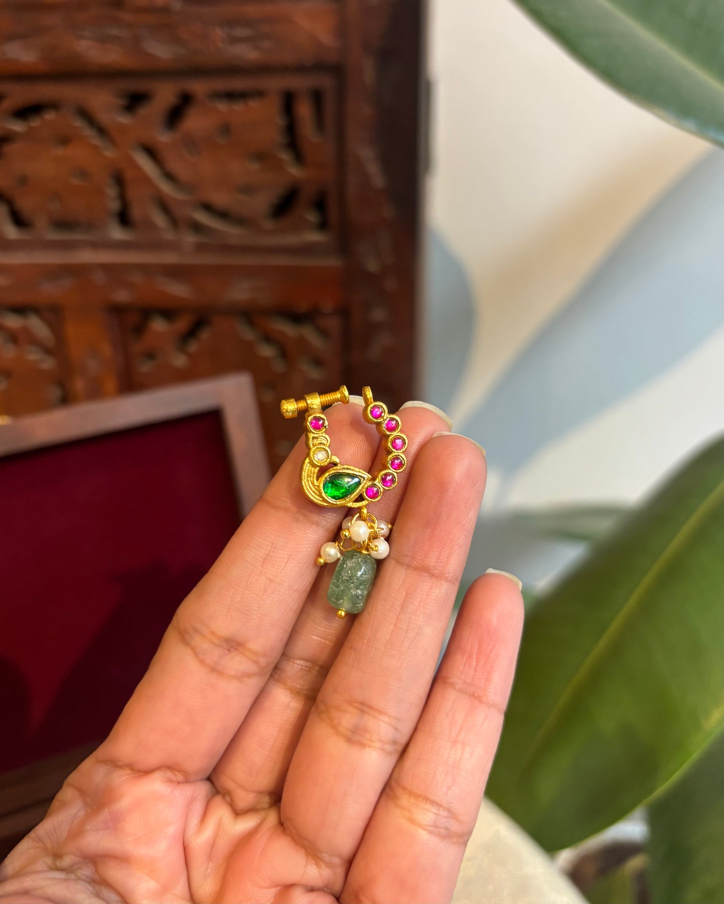 2-in-1 Reversible Jadau Kundan Nosepin | NP116