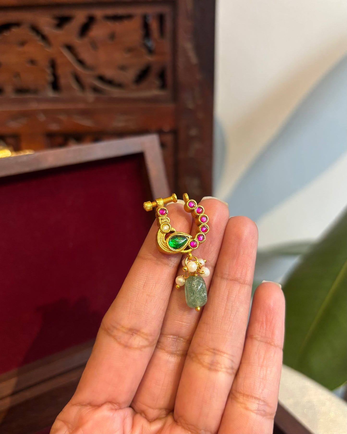 2-in-1 Reversible Jadau Kundan Nosepin | NP116