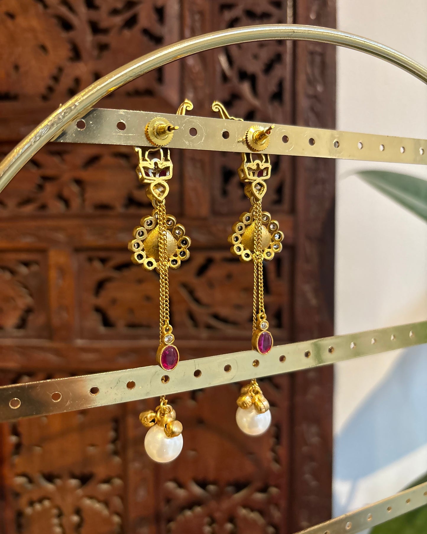 Contemporary Elephant Motif Earrings with Hangings | ER209