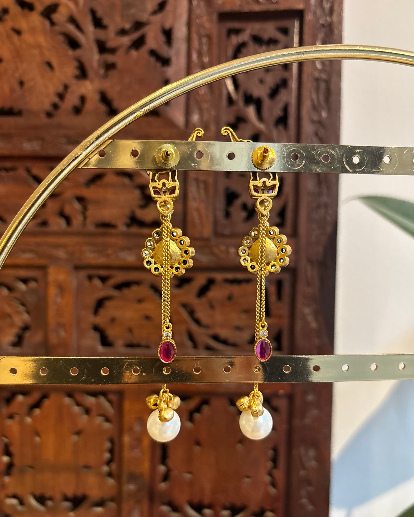 Contemporary Elephant Motif Earrings with Hangings | ER209