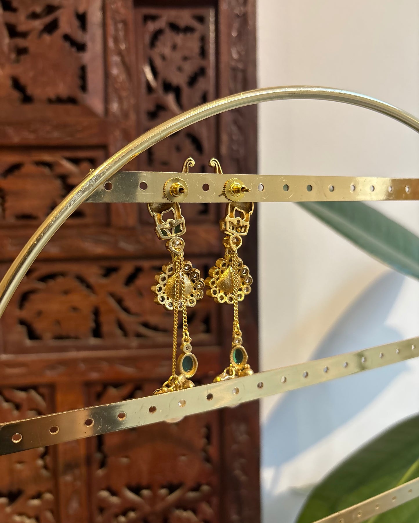 Contemporary Elephant Motif Earrings with Hangings | ER210