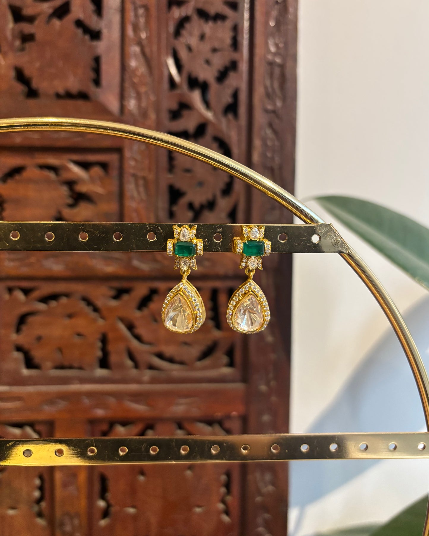 Green Moissanite Drop Earrings| ER212