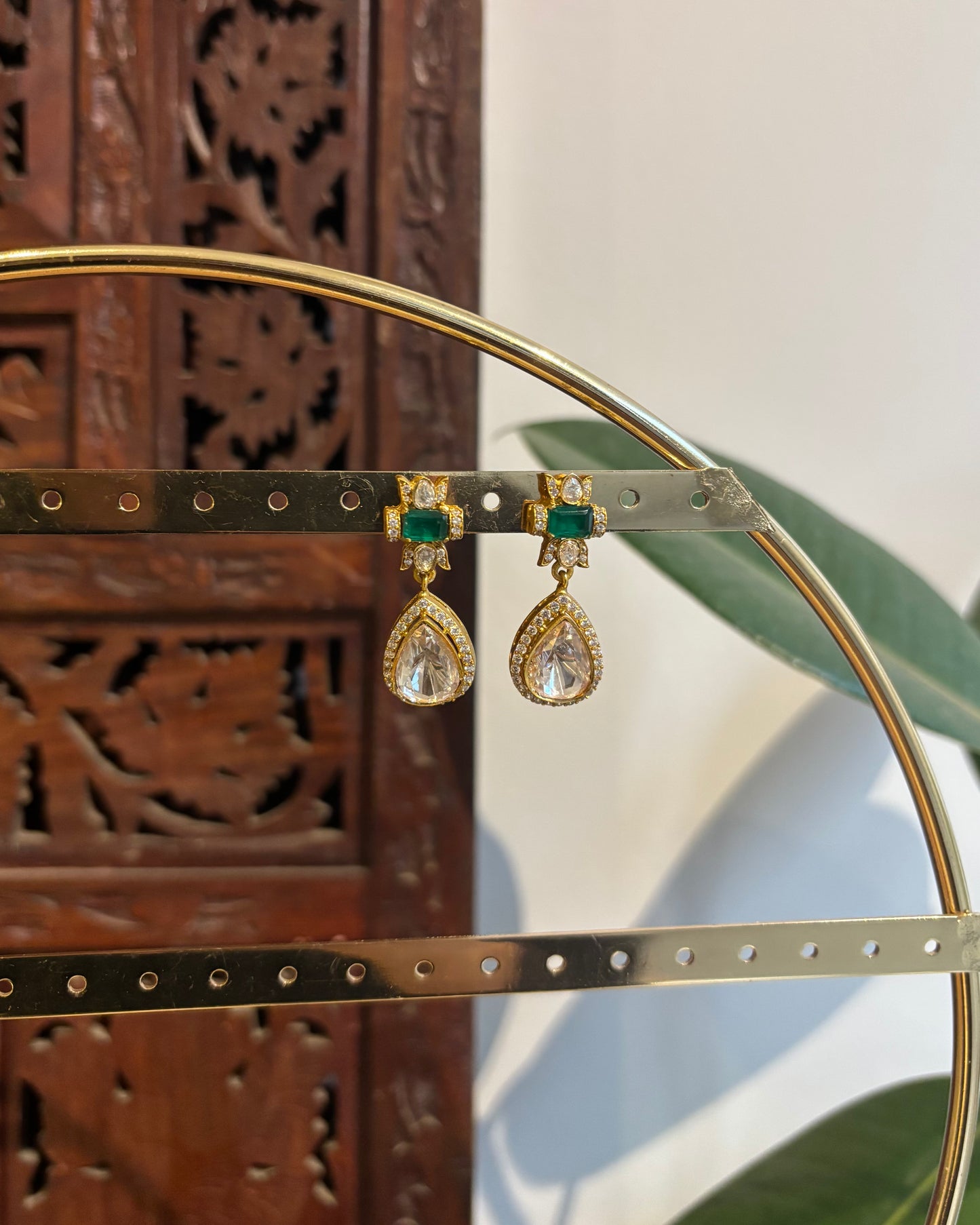 Green Moissanite Drop Earrings| ER212