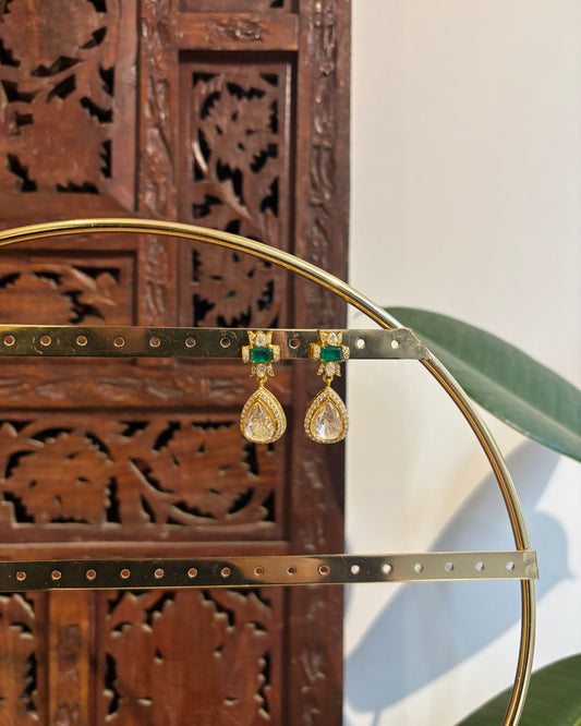 Green Moissanite Drop Earrings| ER212