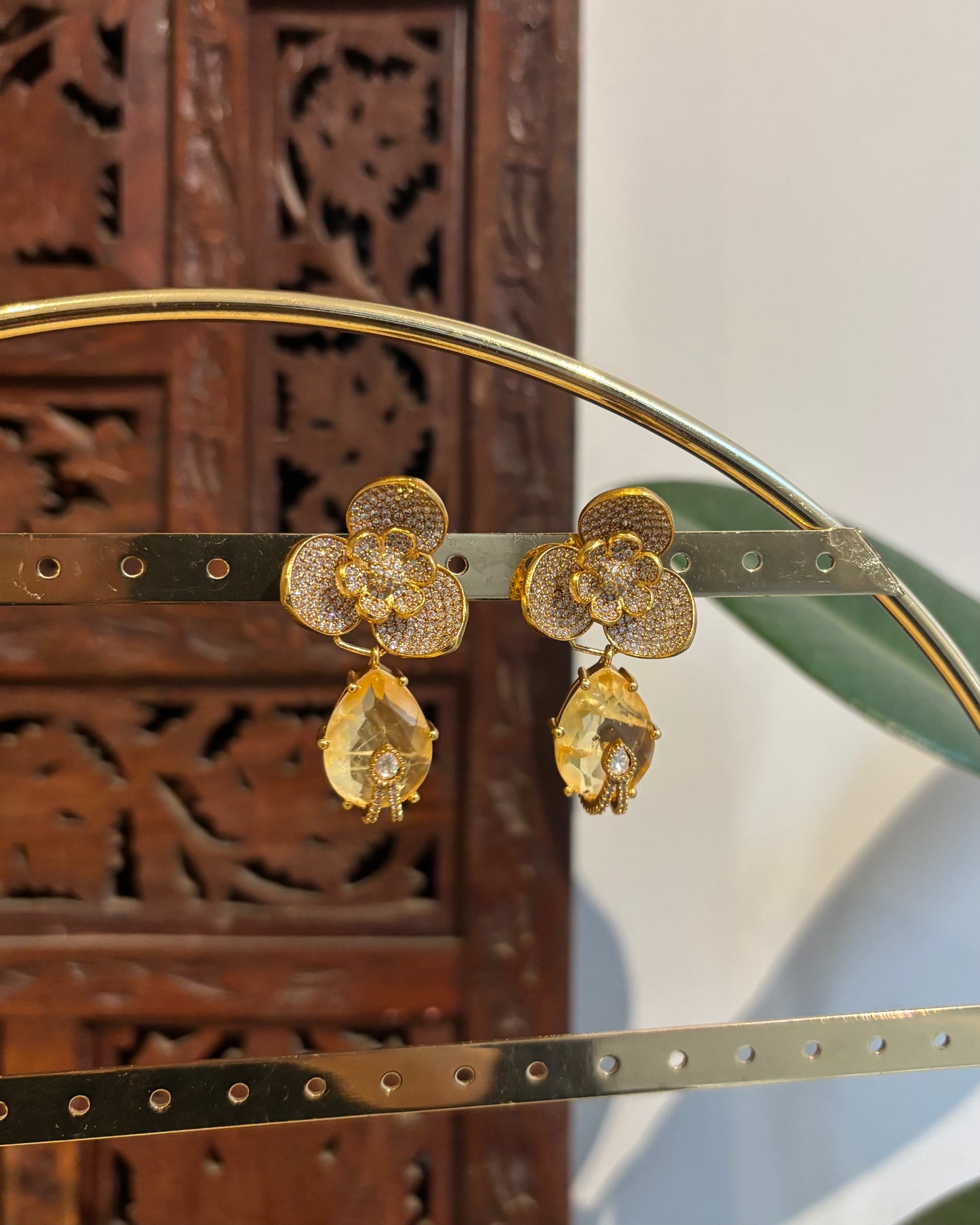 Green Moissanite Drop Earrings| ER214