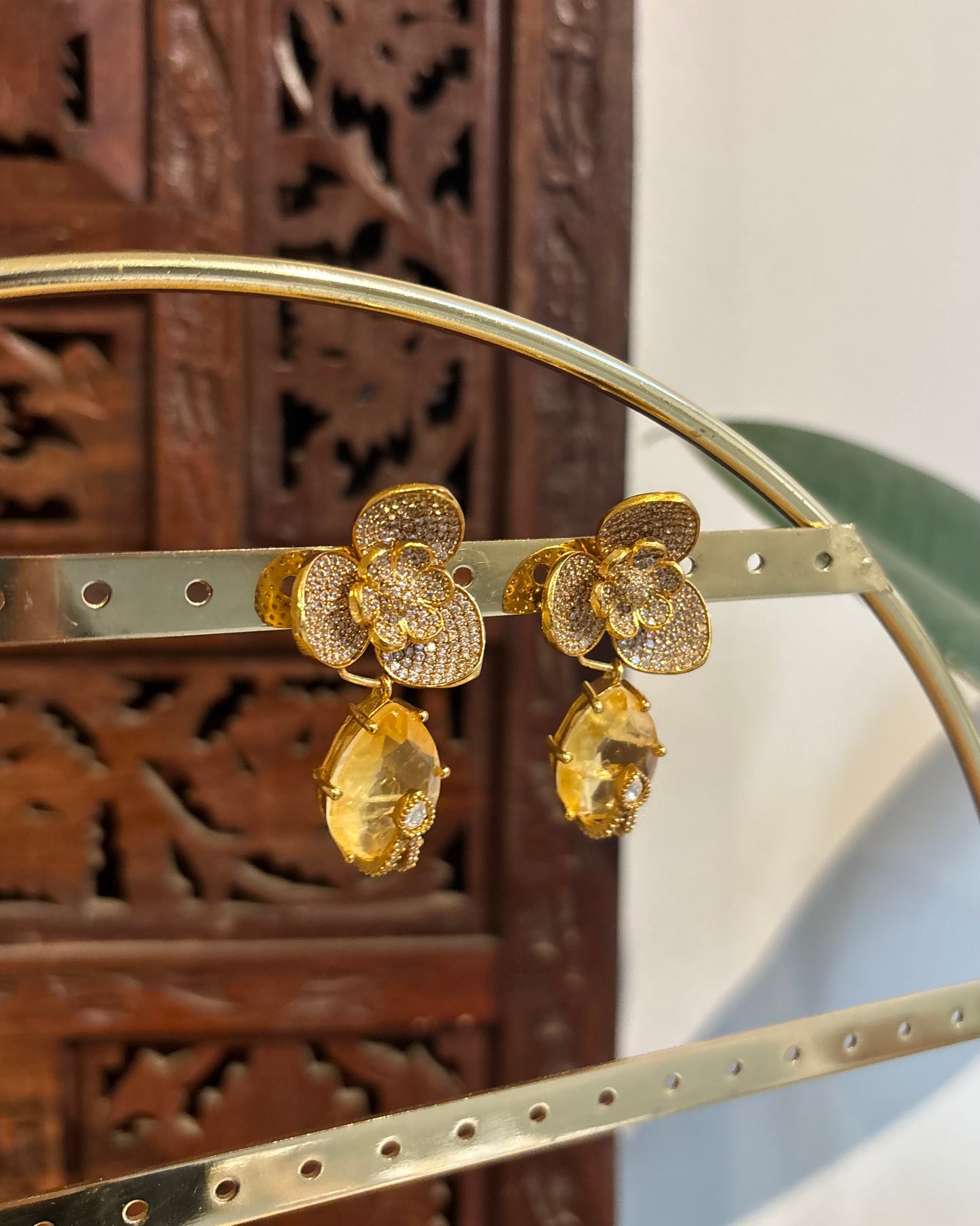 Green Moissanite Drop Earrings| ER214