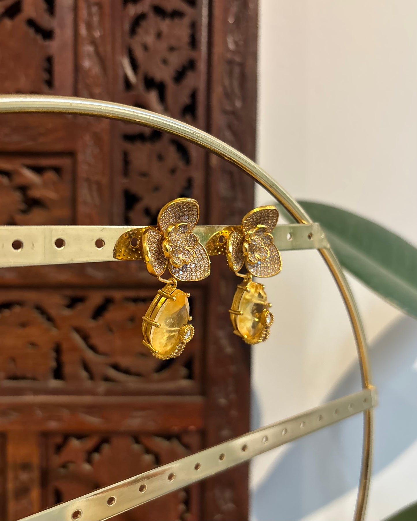 Green Moissanite Drop Earrings| ER214