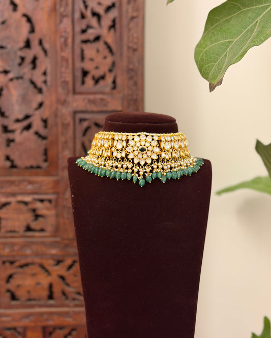 Statement Mossanite Choker with Earrings | NC721