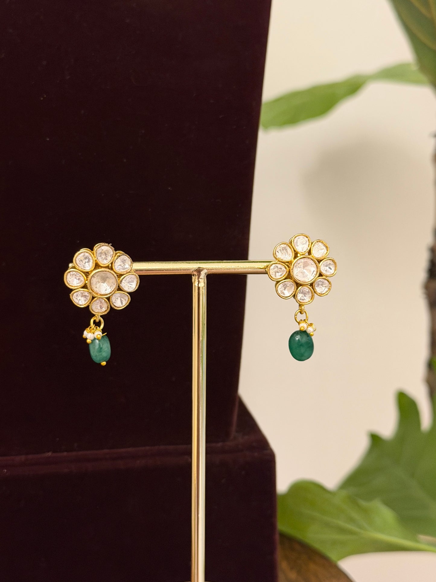 Floral Mossanite Necklace with Earrings | NC723