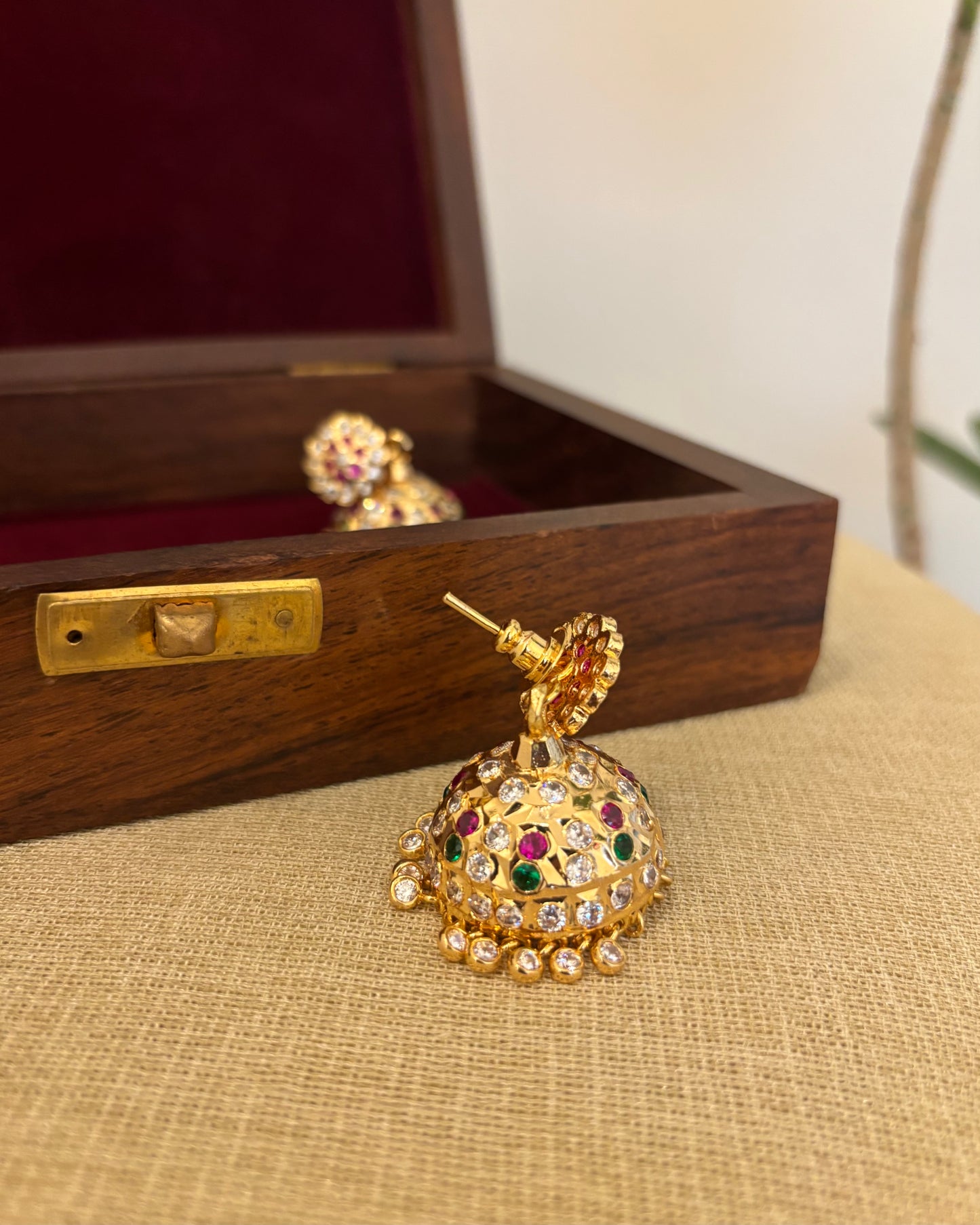 Vintage Impon Earrings – Classic Jhumkas | Multicolor  | ER357