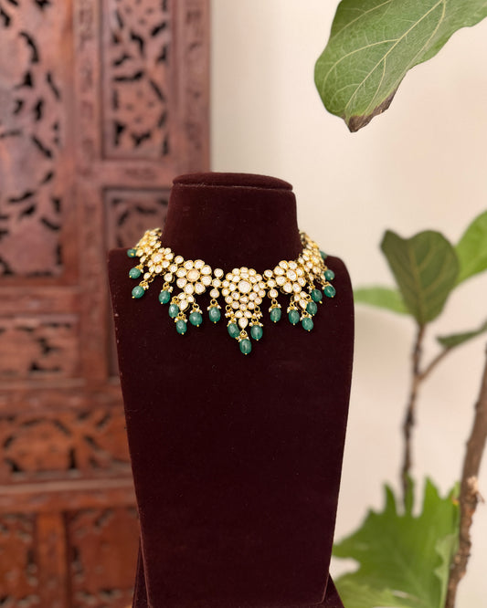 Floral Mossanite Necklace with Earrings | NC723