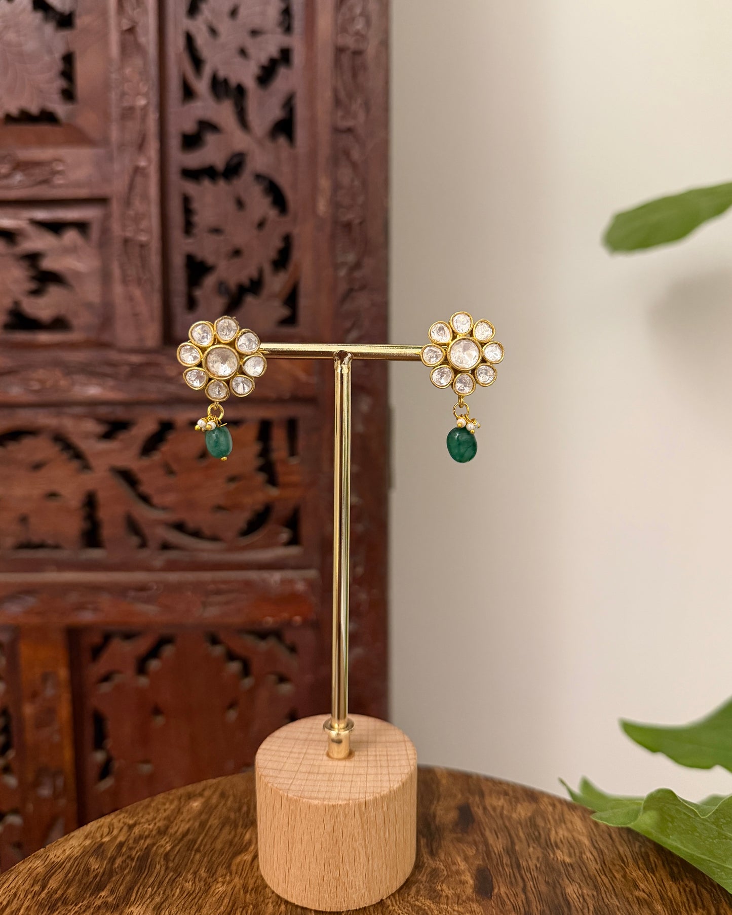Floral Mossanite Necklace with Earrings | NC723