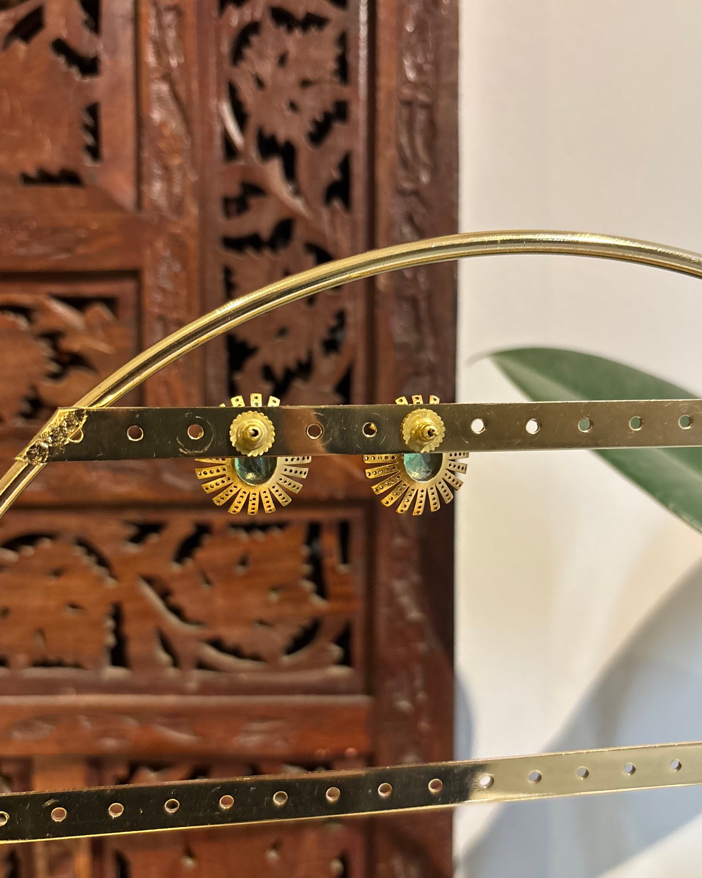 Green AD Stud Earrings | ER218