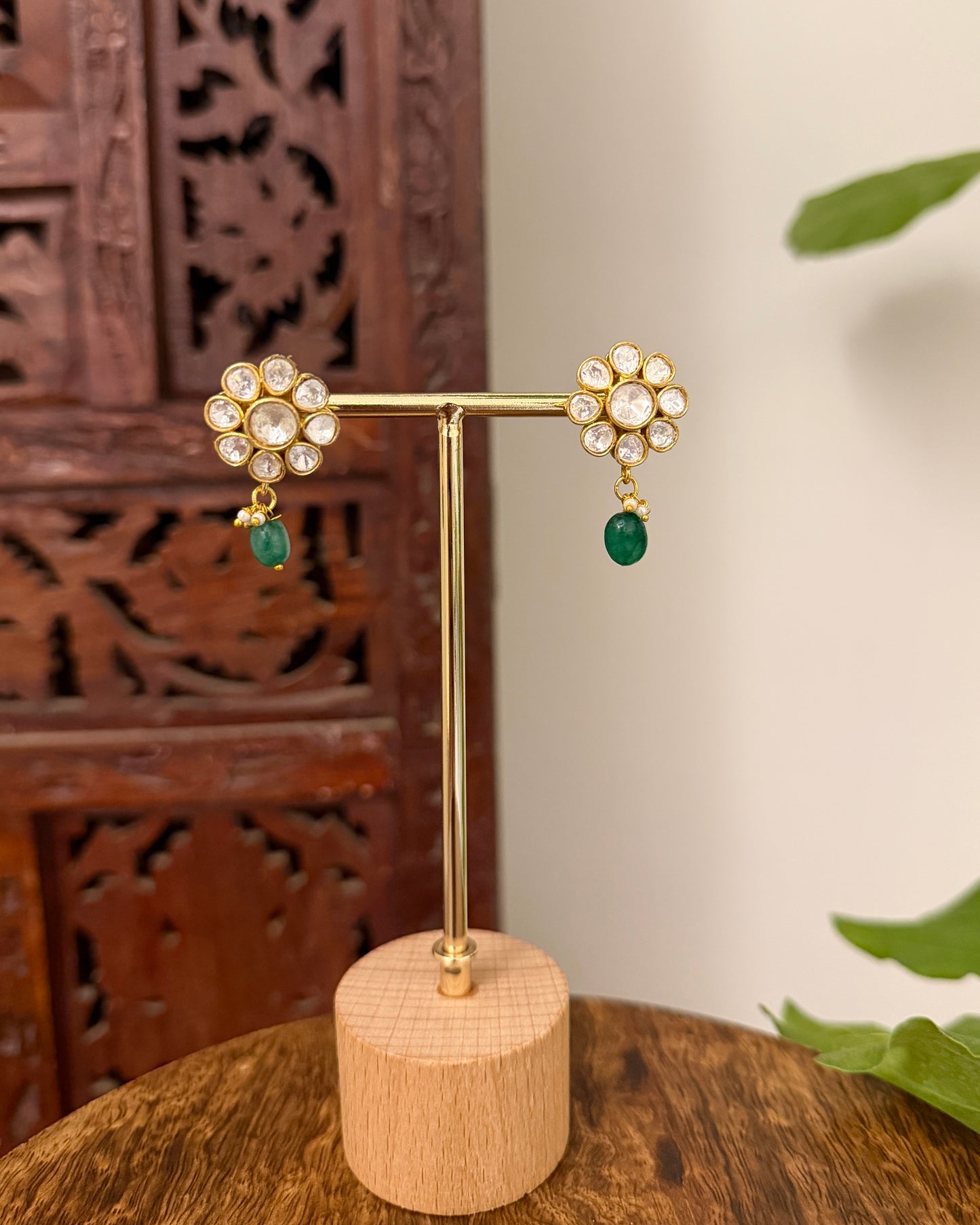 Floral Mossanite Necklace with Earrings | NC723