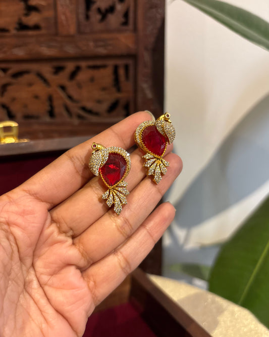 Peacock AD Stud Earrings | ER229