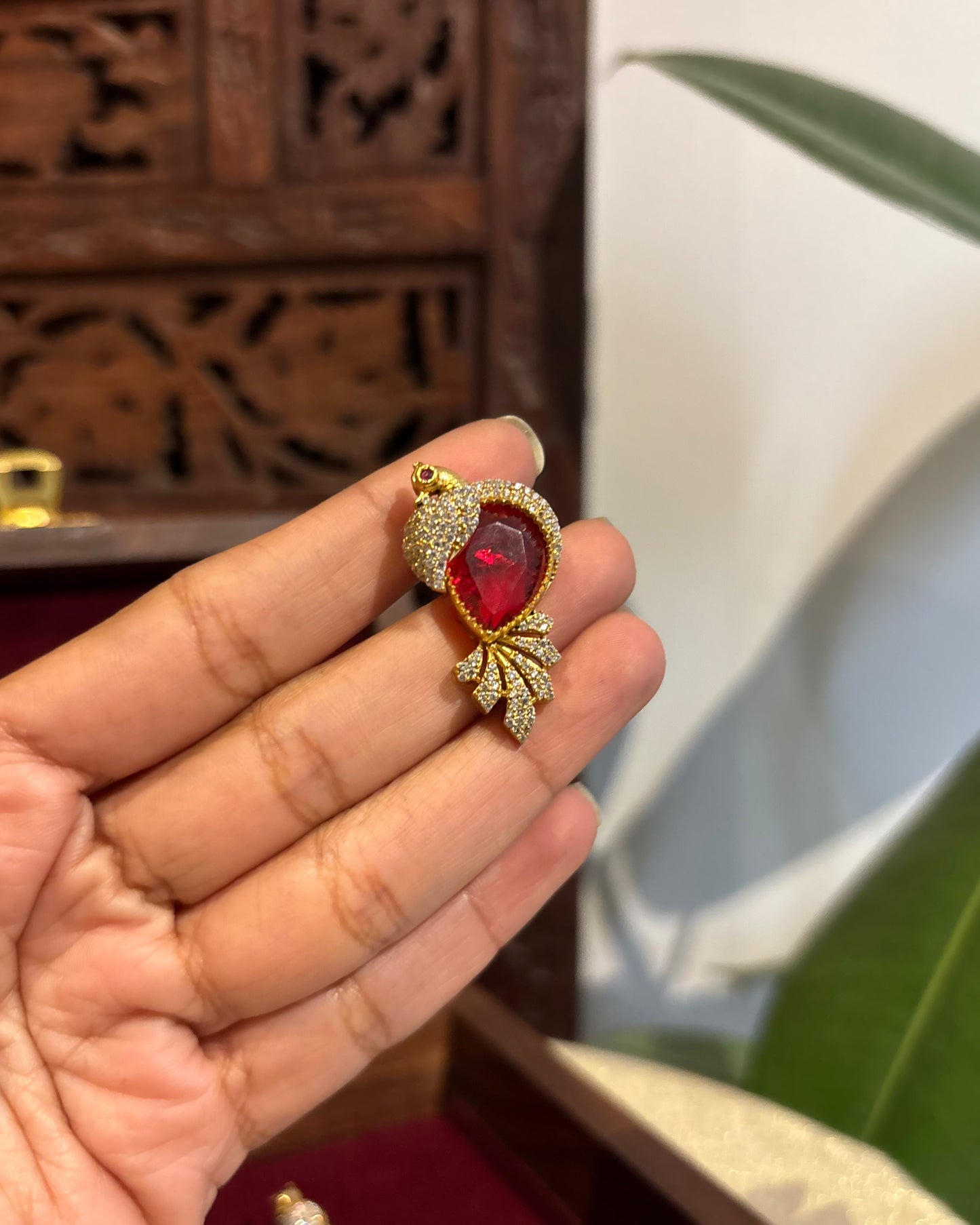 Peacock AD Stud Earrings | ER229