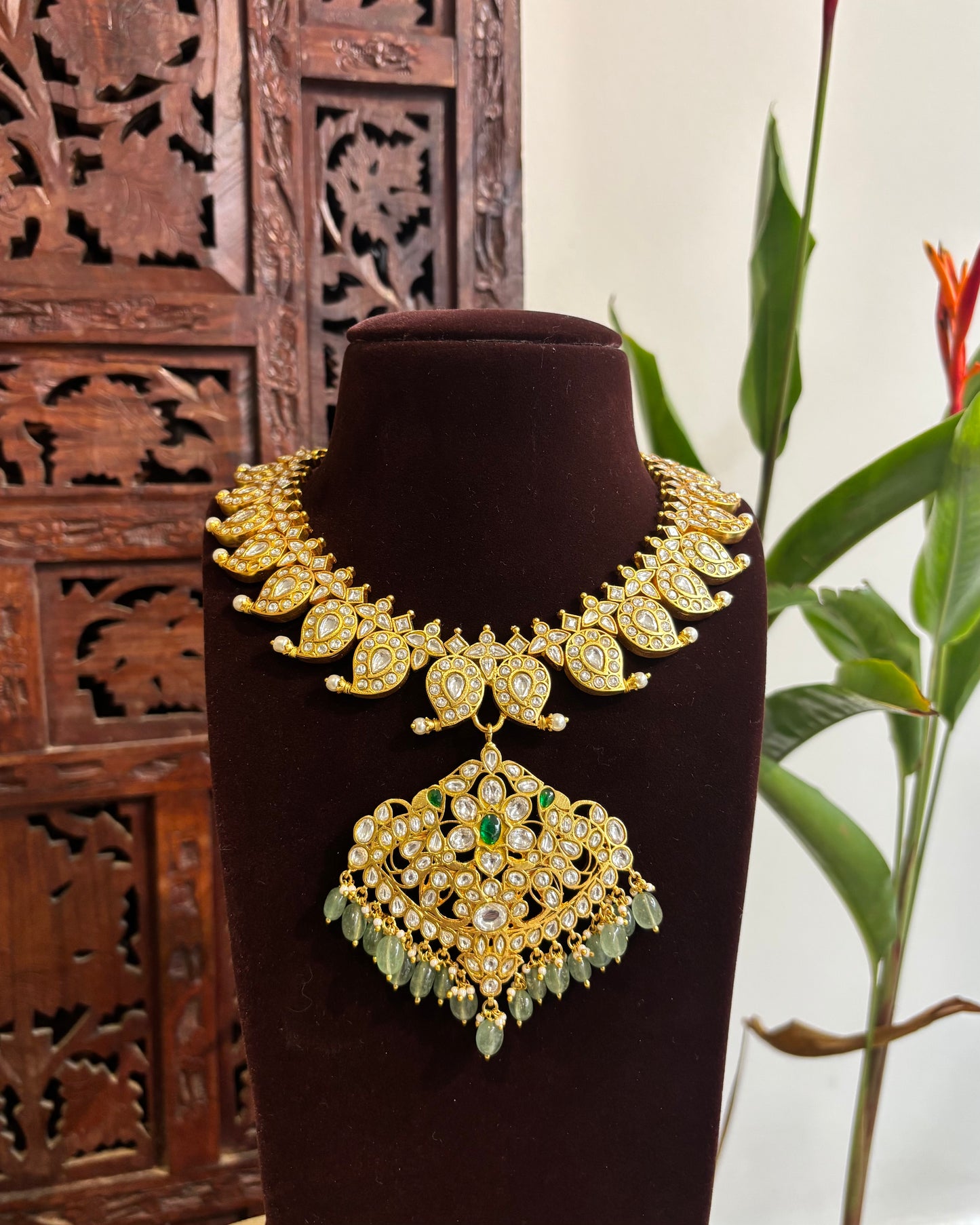 2 in 1 Jadau Kundan Mango Necklace | NC187