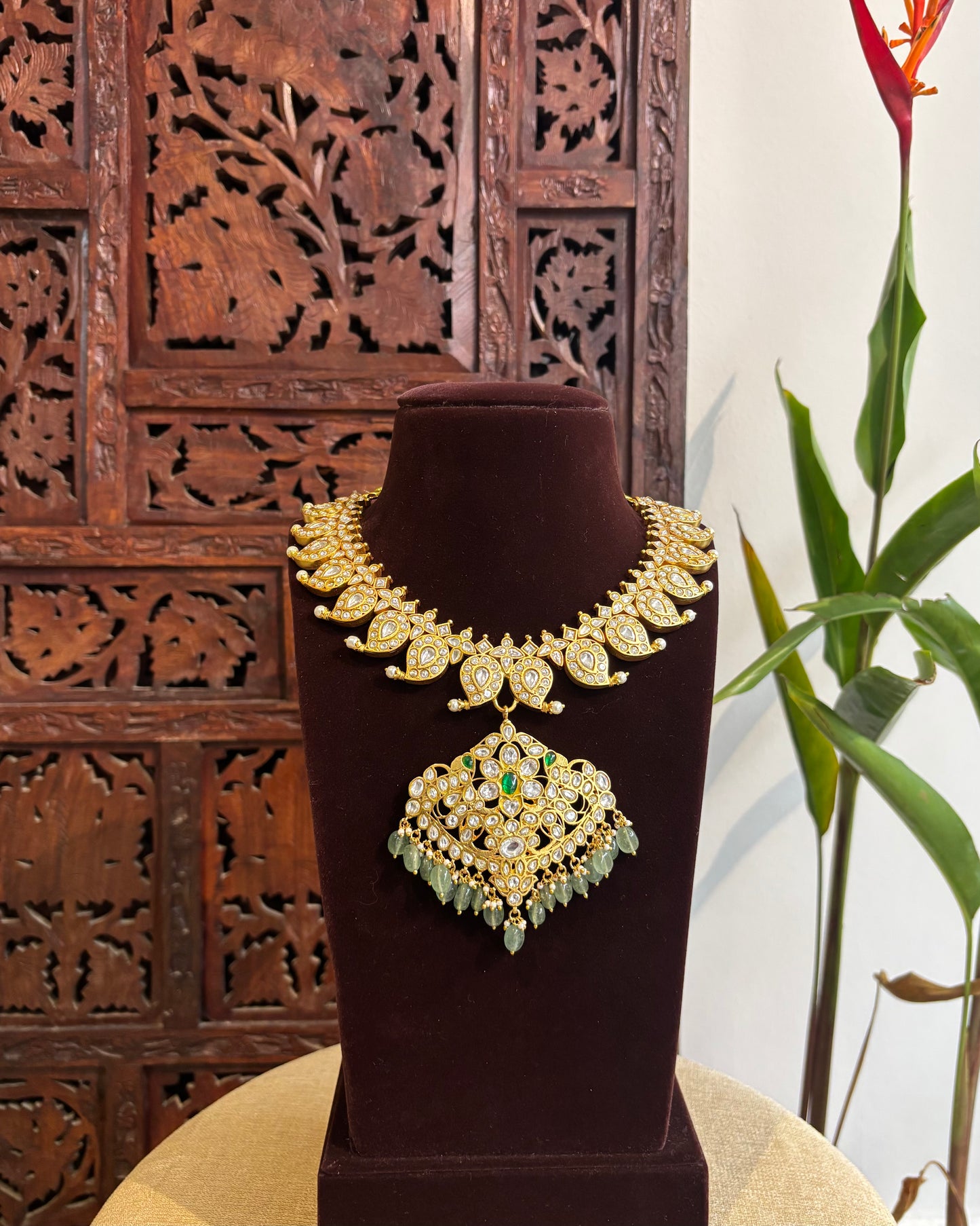 2 in 1 Jadau Kundan Mango Necklace | NC187