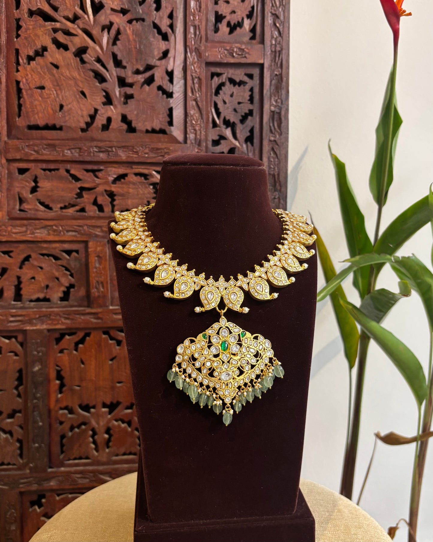 2 in 1 Jadau Kundan Mango Necklace | NC187