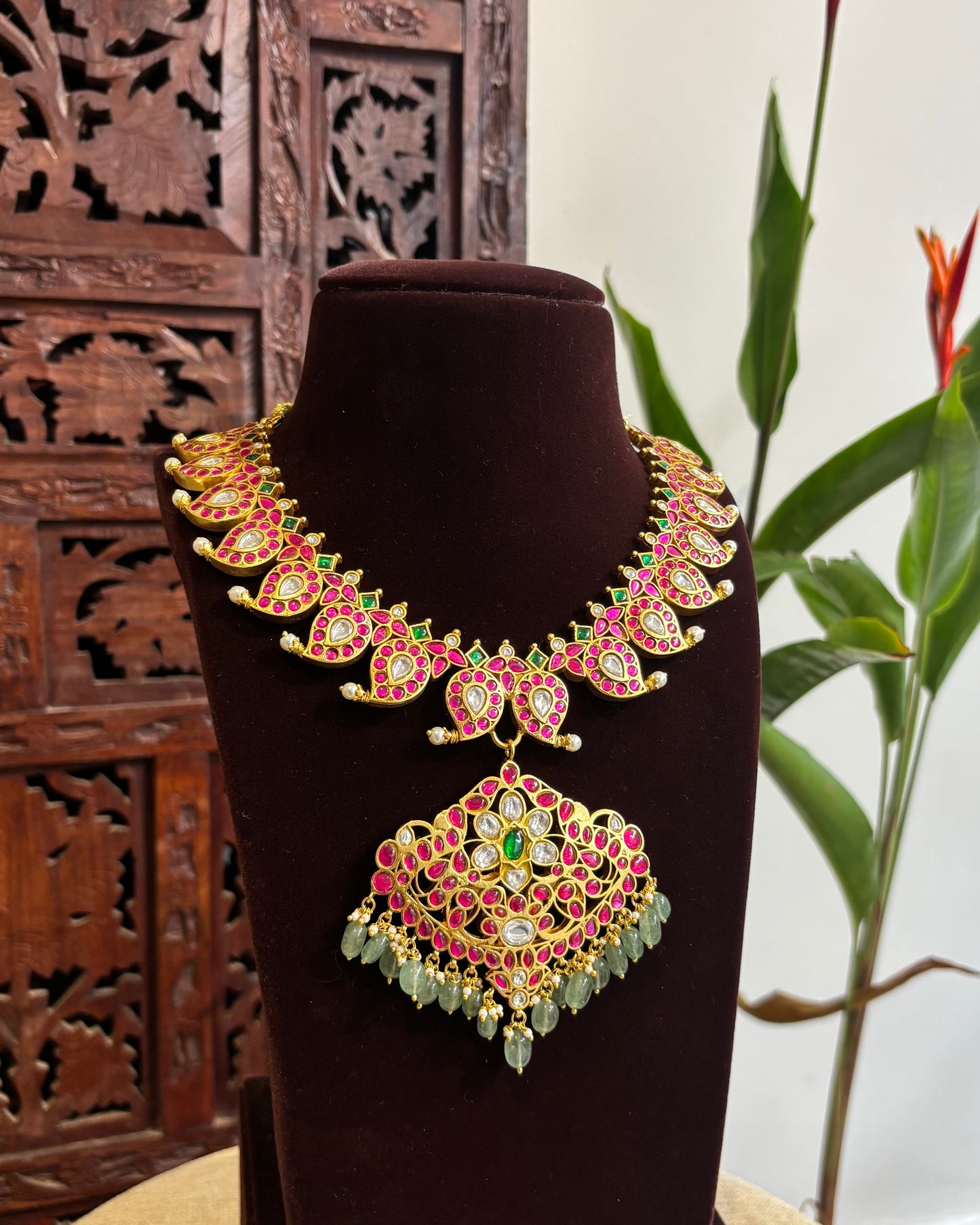 2 in 1 Jadau Kundan Mango Necklace | NC187