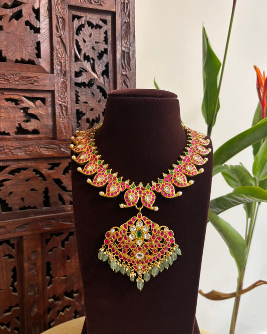2 in 1 Jadau Kundan Mango Necklace | NC187