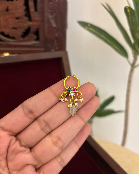 Floral Clip On Septum Nosepin | Multi Colour | NP134