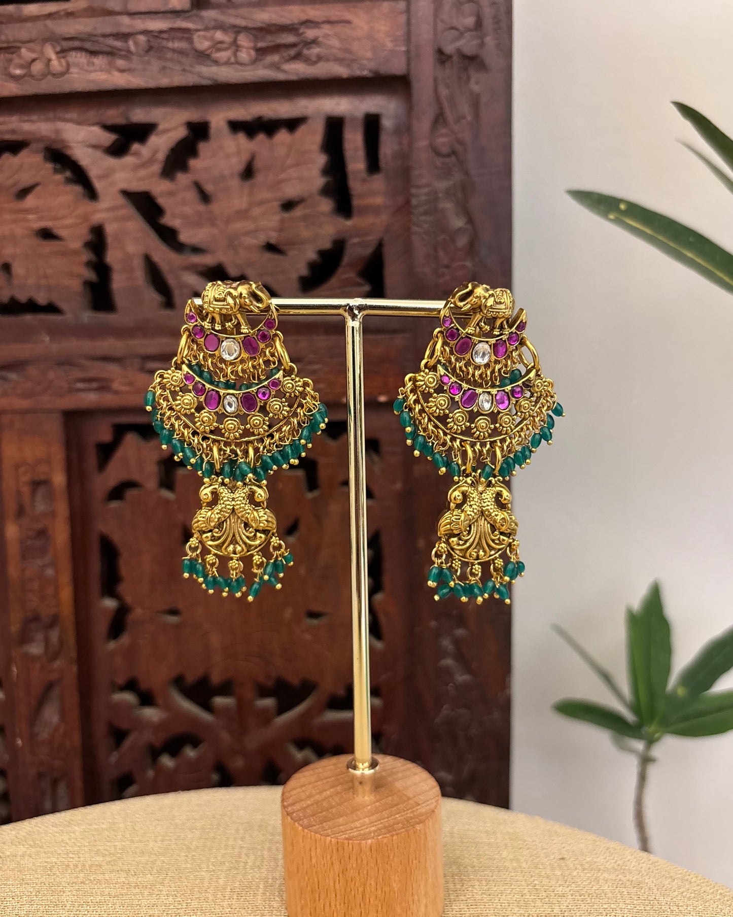 Antique Kundan Peacock Floral Necklace | NC603