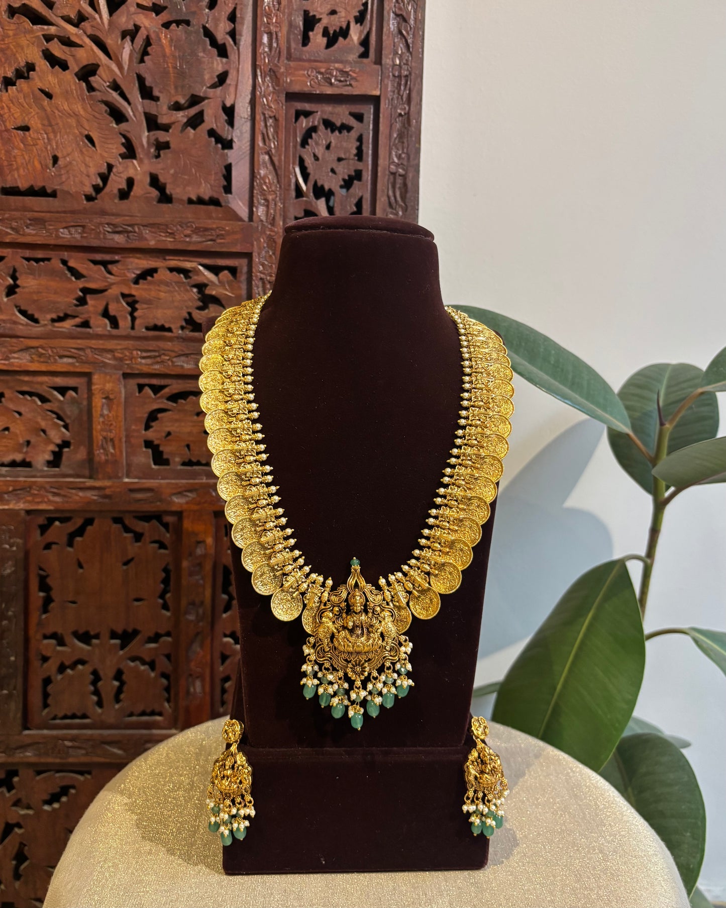 Antique Kaasu Haram with Laksmi Pendant | NC302