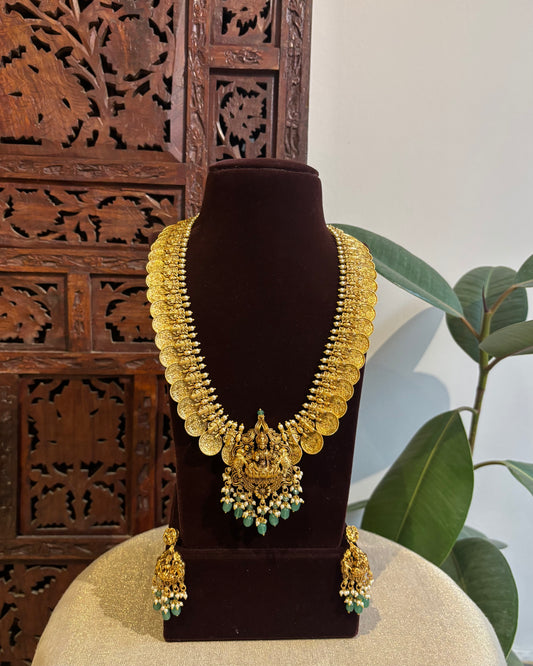 Antique Kaasu Haram with Laksmi Pendant | NC302