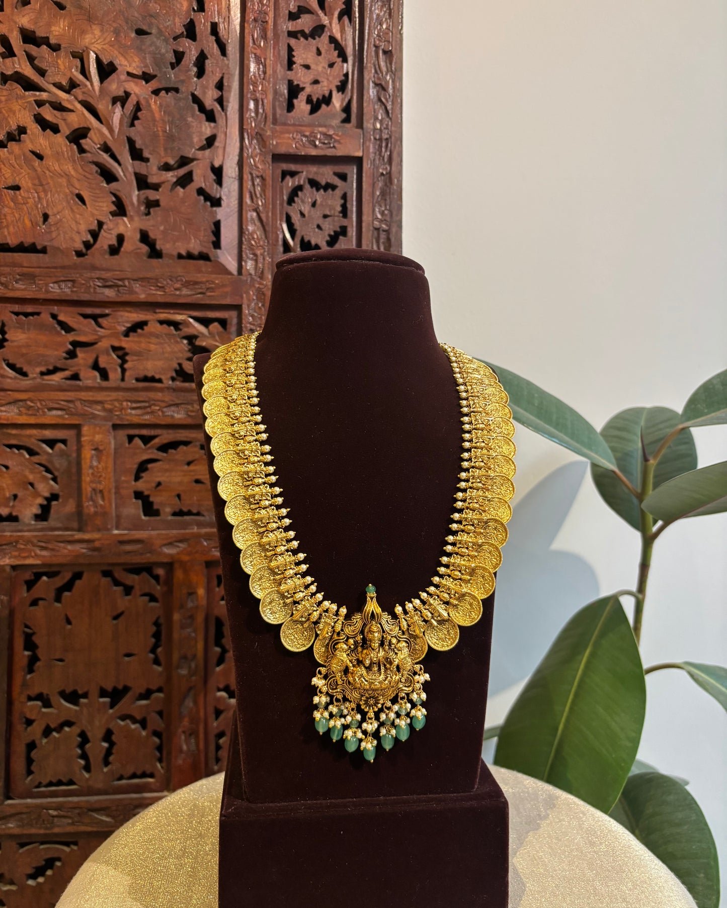Antique Kaasu Haram with Laksmi Pendant | NC302