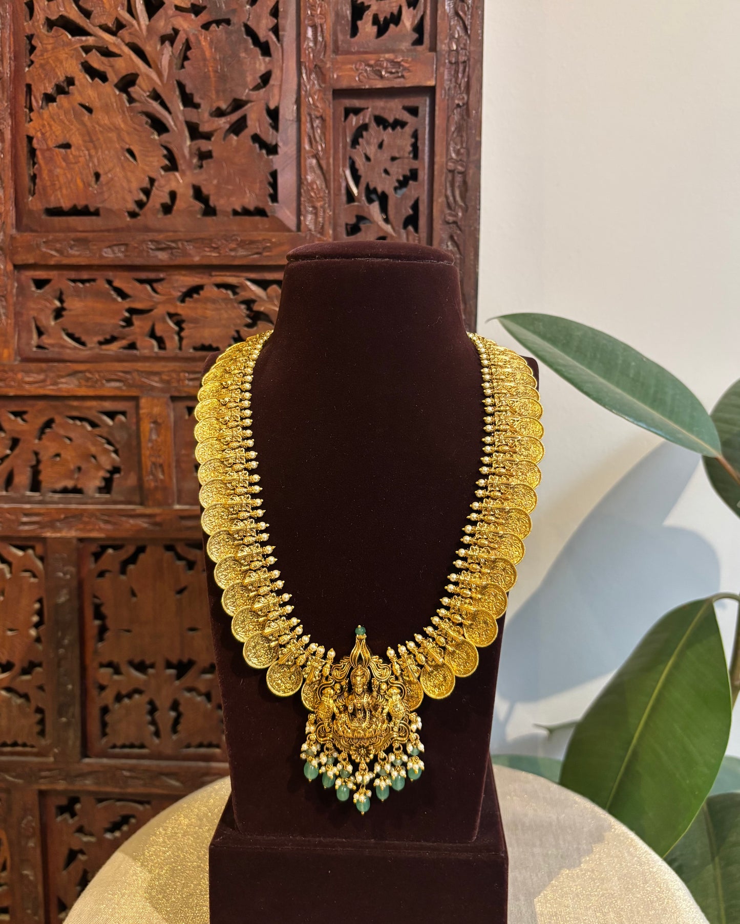 Antique Kaasu Haram with Laksmi Pendant | NC302