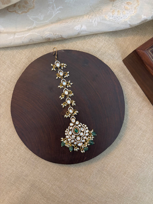 Victorian Mossanite Maang Tikka | MT080