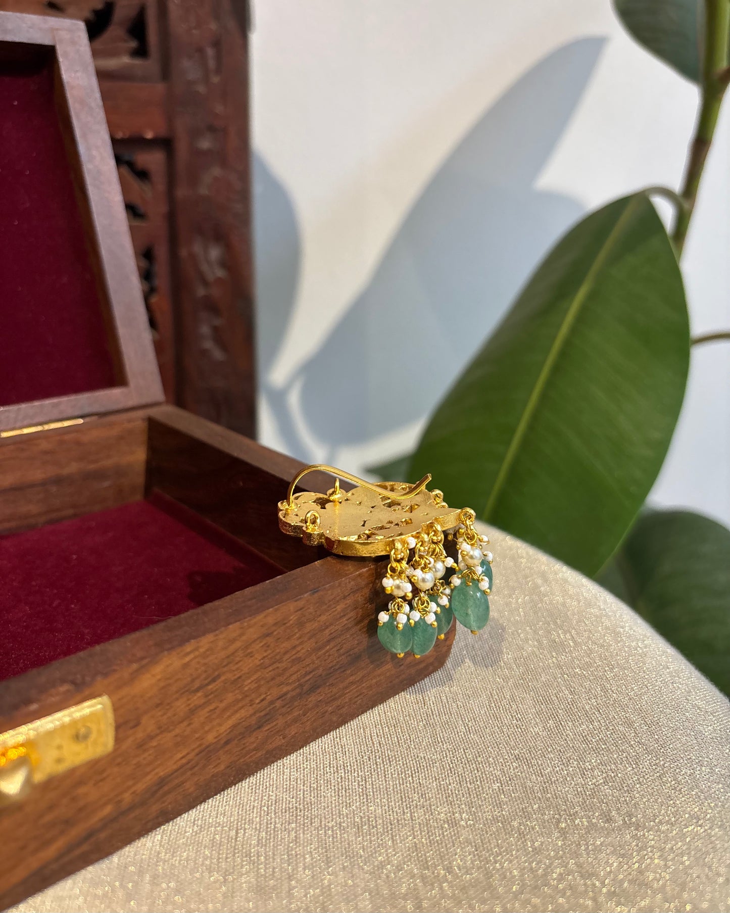 Multicolor Handcrafted Jadau Kundan Floral Hair Pin | HA238