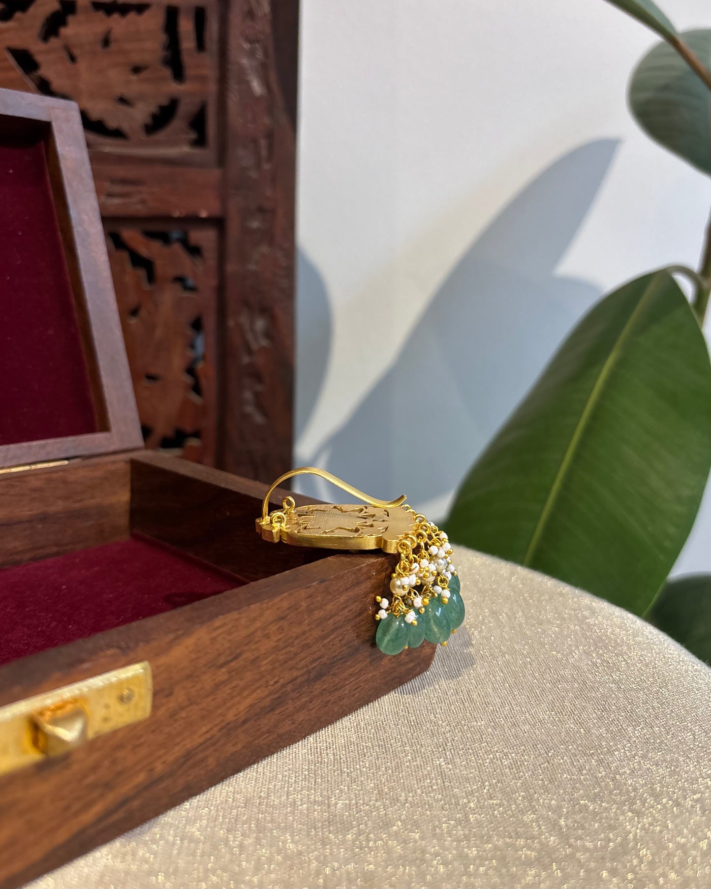 Multicolor Handcrafted Jadau Kundan Floral Hair Pin | HA239