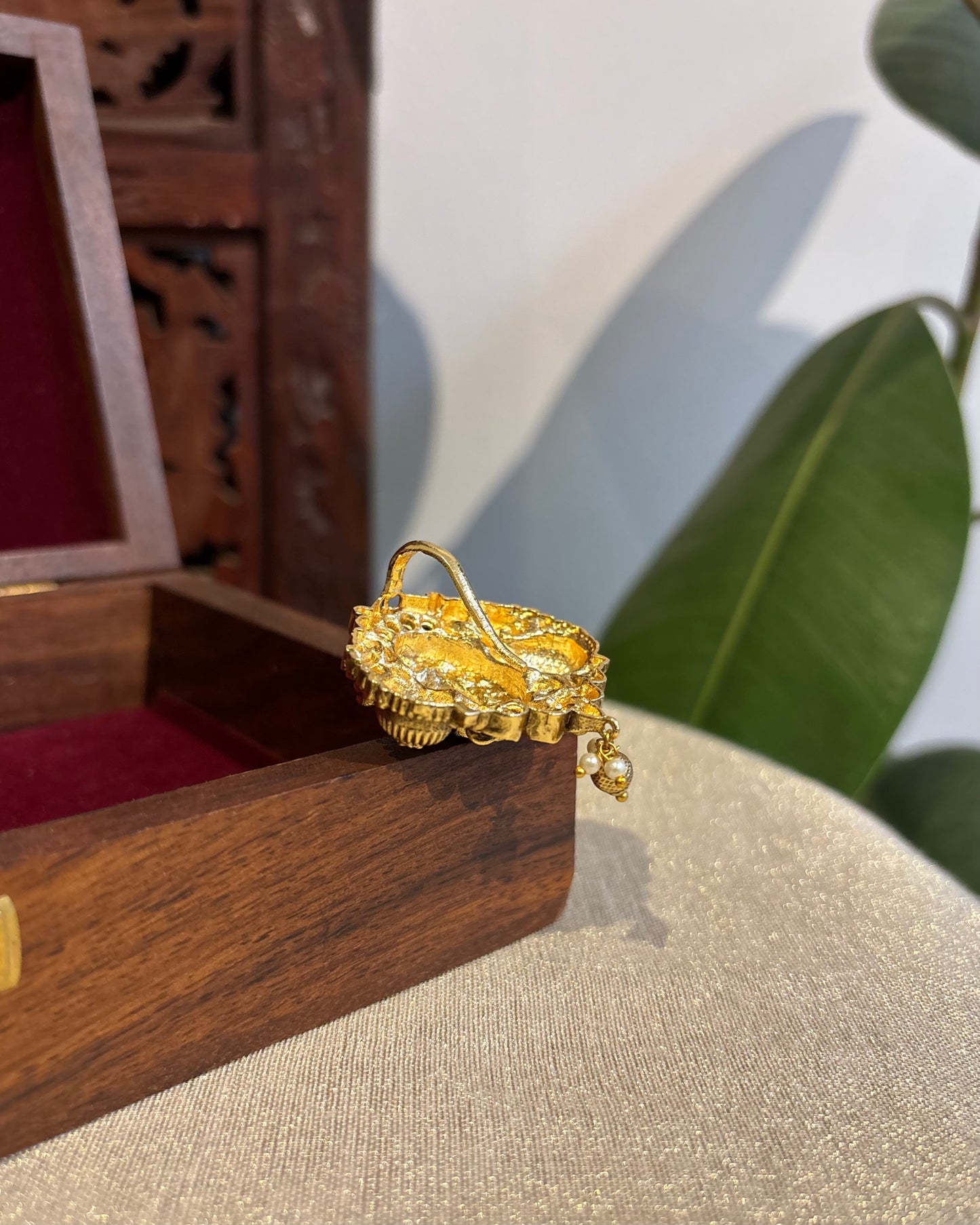 Antique Jadau Mango Peacock Hair Pin | HA241